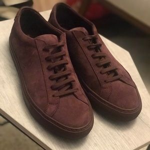 Common Projects classic Achilles burgundy suede